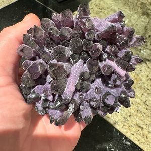 Purple amethyst cluster